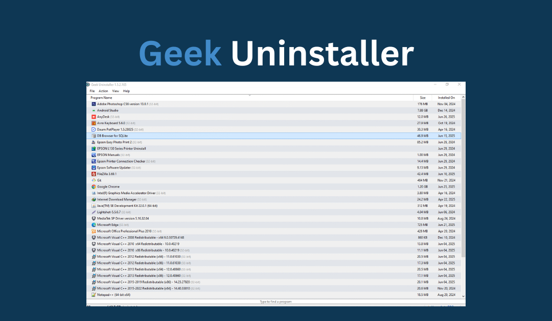Geek Uninstaller Free Download for Windows – Best Software Uninstaller