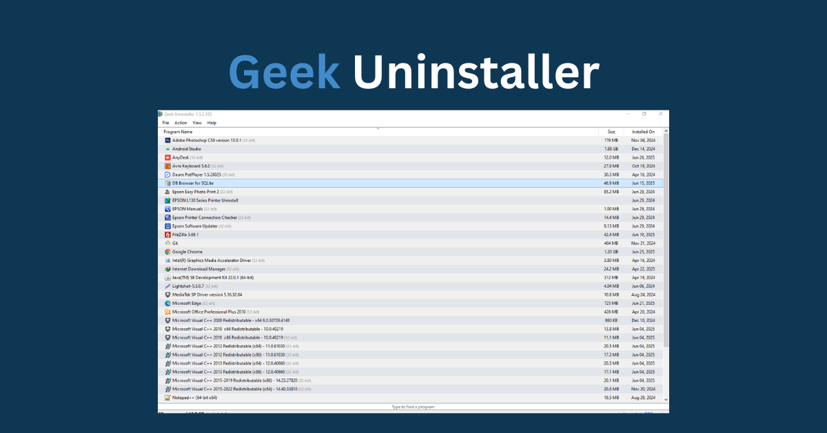 Geek Uninstaller Geek Uninstaller
